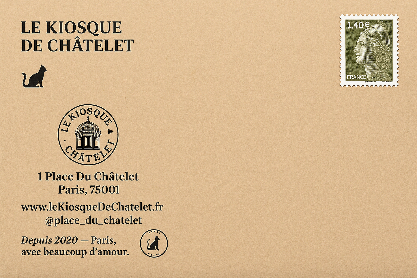 La carte noire du Kiosque de Châtelet