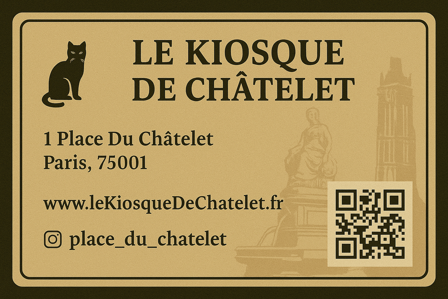 Carte Postale Personnalisée — Édition Chat Noir