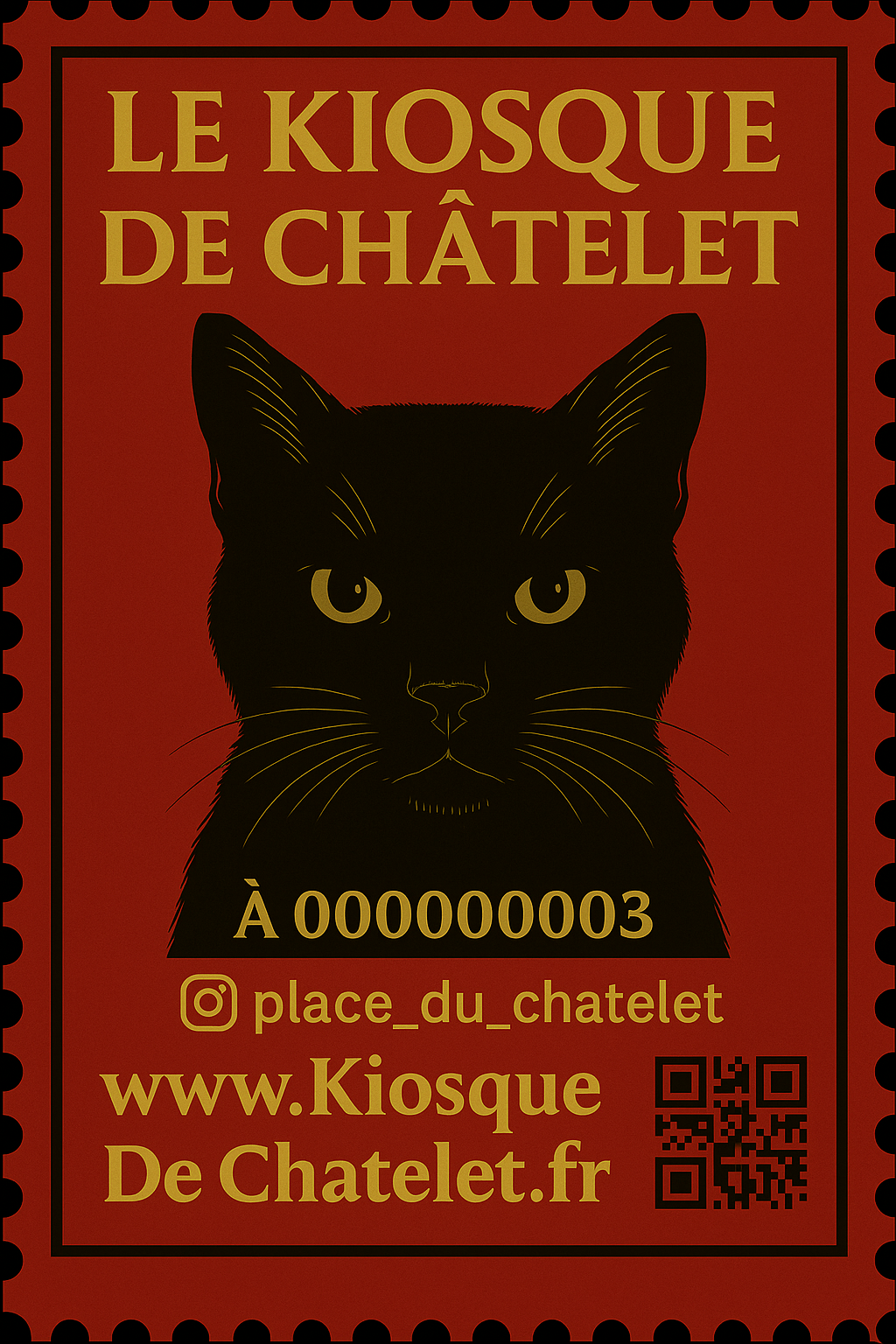 La carte noire du Kiosque de Châtelet