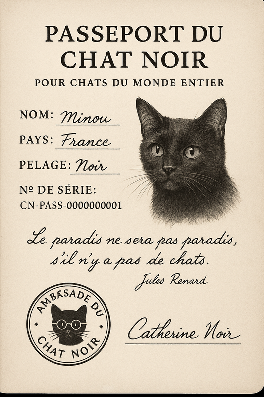 Passeport du Chat Noir — Pour Chats du Monde Entier