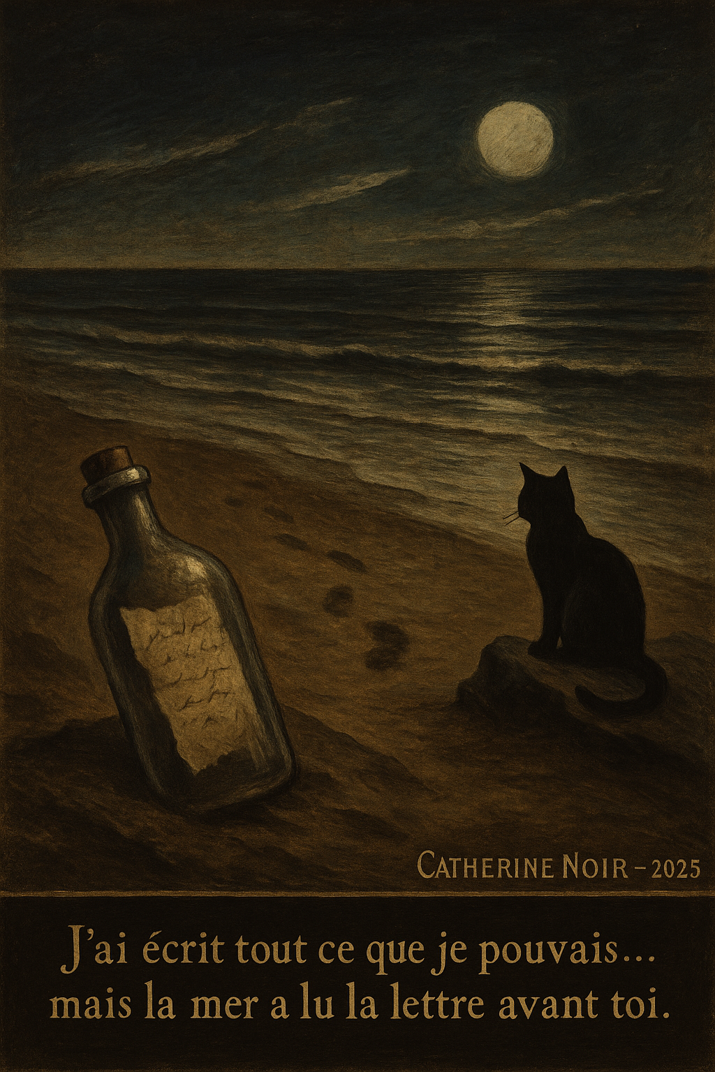 Carte Postale Personnalisée — Édition Chat Noir