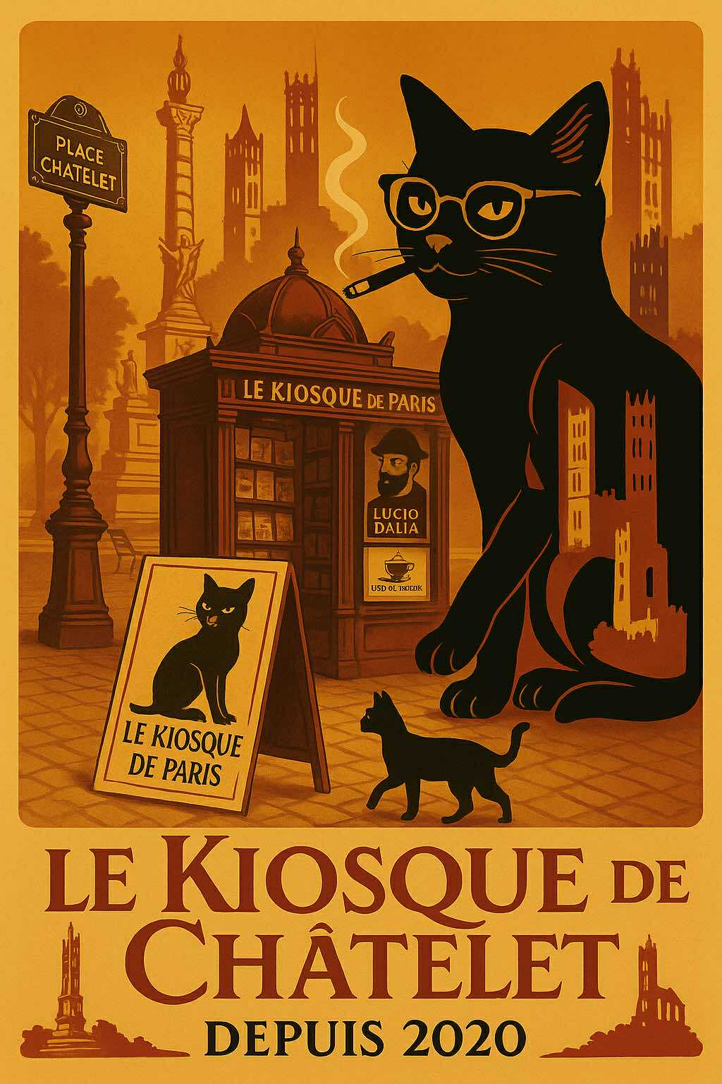 La carte noire du Kiosque de Châtelet